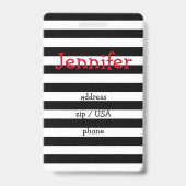 Grüße!Gepäckmarke oder Abzeichen Ausweis (Rückseite)