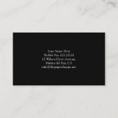 Grüße hallo der Schwarzweiss-Visitenkarte Visitenkarte (Rückseite)