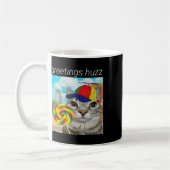 Grüße Huzz Funny Gen Z Gen Alpha Slang Meme Kaffeetasse (Links)