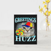Grüße Huzz Funny Gen Z Gen Alpha Slang Meme Karte (Gelbe Blume)