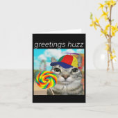 Grüße Huzz Funny Gen Z Gen Alpha Slang Meme Karte (Gelbe Blume)