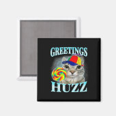 Grüße Huzz Funny Gen Z Gen Alpha Slang Meme Magnet (Vorderseite/Rückseite)
