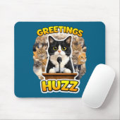 Grüße Huzz Lollip Dummer Katzen-Meme Lustiger Smok Mousepad (Mit Mouse)