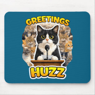 Grüße Huzz Lollip Dummer Katzen-Meme Lustiger Smok Mousepad