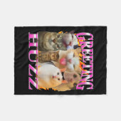 Grüße Huzz Lustige Katzen-Meme-Bootleg-Grafik Männ Fleecedecke (Vorderseite (Horizontal))