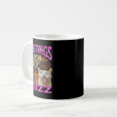 Grüße Huzz Lustige Katzen Meme Bootleg Grafik Männ Kaffeetasse (Vorderseite Links)