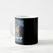 Grüße Huzz Lustiger Lutscher-Katzen-Meme Kaffeetasse (Vorderseite Links)