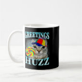 Grüße Huzz Lustiges Gen Z Gen Alpha Slang Meme  Kaffeetasse (Links)
