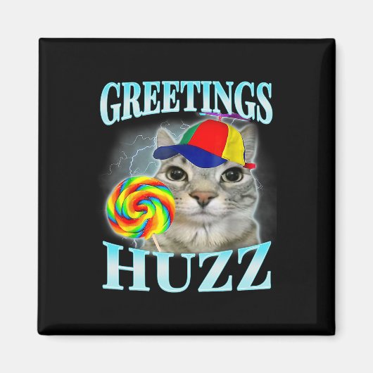 Grüße Huzz Lustiges Gen Z Gen Alpha Slang Meme Magnet (Vorne)