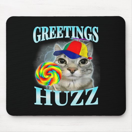 Grüße Huzz Lustiges Gen Z Gen Alpha Slang Meme Mousepad (Vorne)