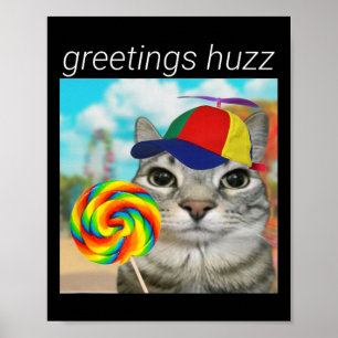 Grüße Huzz Lustiges Gen Z Gen Alpha Slang Meme Poster