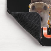 Grüße Huzz Lustiges Unhinged Cat Meme Bootleg Mousepad (Ecke)