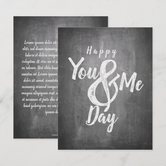 Grüße Jubiläum im Chalkboard-Look (Vorne/Hinten)