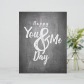 Grüße Jubiläum im Chalkboard-Look (Stehend Vorderseite)