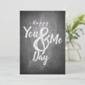 Grüße Jubiläum im Chalkboard-Look (Stehend Vorderseite)