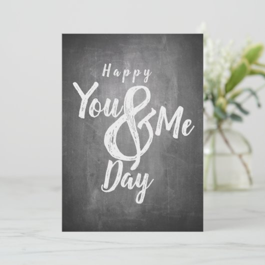 Grüße Jubiläum im Chalkboard-Look (Stehend Vorderseite)