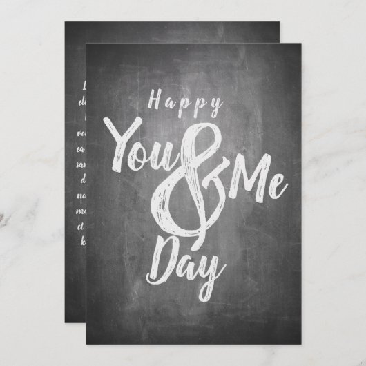 Grüße Jubiläum im Chalkboard-Look (Vorne/Hinten)