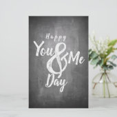 Grüße Jubiläum im Chalkboard-Look (Stehend Vorderseite)