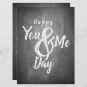 Grüße Jubiläum im Chalkboard-Look (Vorne/Hinten)