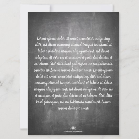 Grüße Jubiläum im Chalkboard-Look (Rückseite)