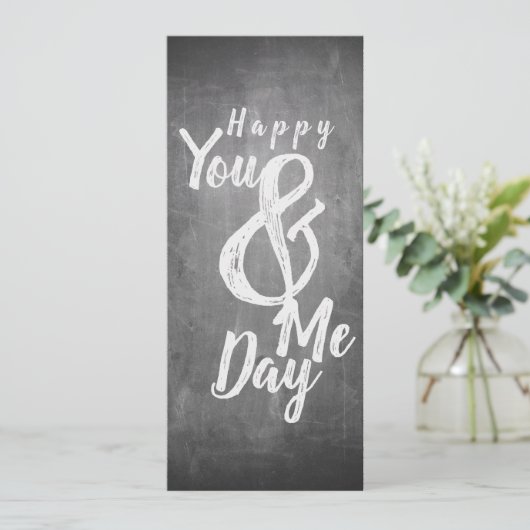 Grüße Jubiläum im Chalkboard-Look (Stehend Vorderseite)