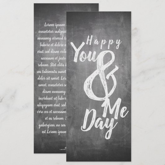 Grüße Jubiläum im Chalkboard-Look (Vorne/Hinten)