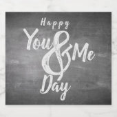 Grüße Jubiläum im Chalkboard-Look Alkoholflaschenetikett (Einzelnes Label)