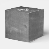 Grüße Jubiläum im Chalkboard-Look Geschenkschachtel (Rückseite)