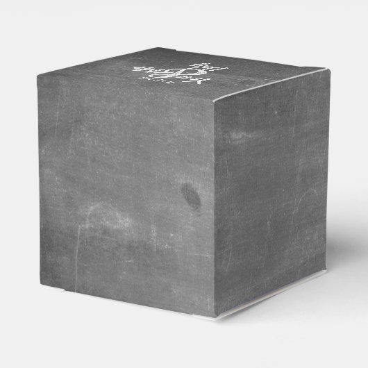 Grüße Jubiläum im Chalkboard-Look Geschenkschachtel (Rückseite)