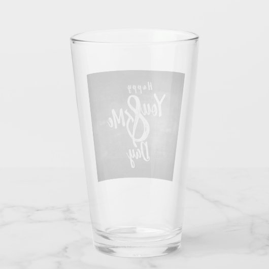 Grüße Jubiläum im Chalkboard-Look Glas (Rückseite)