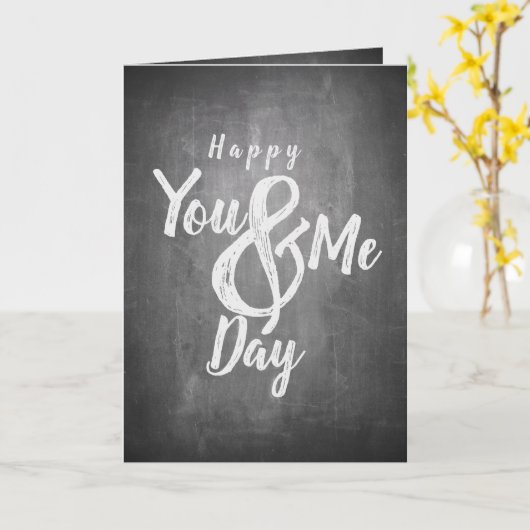 Grüße Jubiläum im Chalkboard-Look Karte (Gelbe Blume)