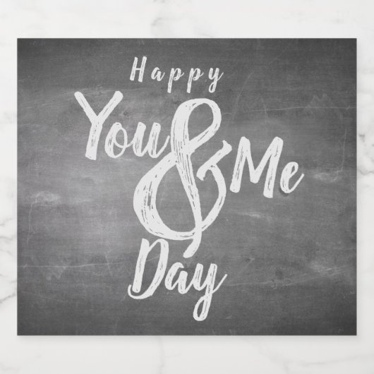 Grüße Jubiläum im Chalkboard-Look Schaumweinetikett (Einzelnes Label)