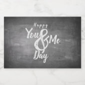 Grüße Jubiläum im Chalkboard-Look Schaumweinetikett (Einzelnes Label)