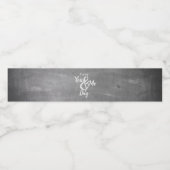 Grüße Jubiläum im Chalkboard-Look Wasserflaschenetikett (Einzelnes Label)