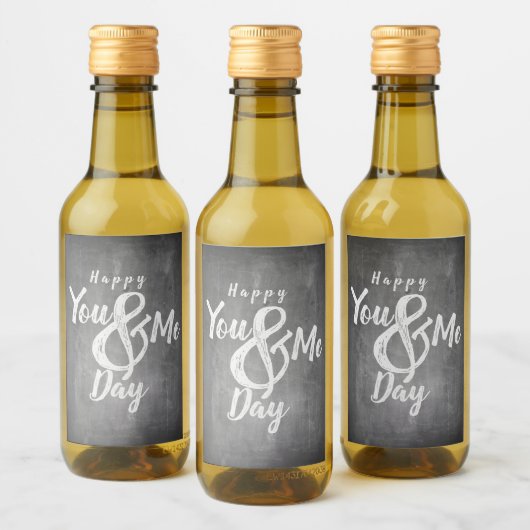 Grüße Jubiläum im Chalkboard-Look Weinetikett (Flaschen)