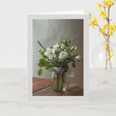 Grüße Karte - Bouquet in einem Glas (Gelbe Blume)