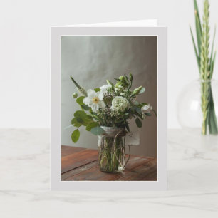 Grüße Karte - Bouquet in einem Glas