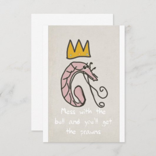 Grüße Karte - Chaos mit dem Stier. Hol dir die Gar (Vorne/Hinten)