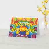 Grüße Karte "Groovy Birthday" (Gelbe Blume)