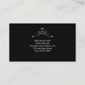 Grüße! Minimalistische schwarze u. weiße Visitenkarte (Rückseite)