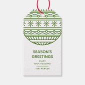 Grüße mit Weihnachten Bauble Geschenkanhänger (Vorderseite)