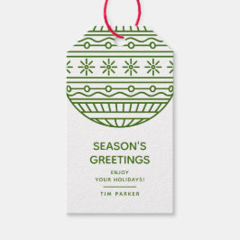 Grüße mit Weihnachten Bauble Geschenkanhänger