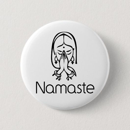 Grüße - Namaste Button (Vorderseite)