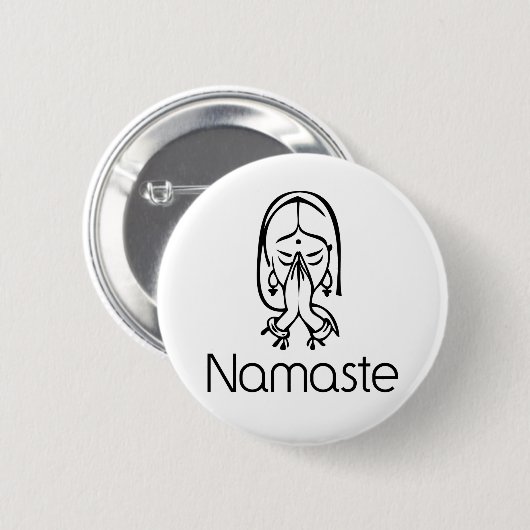 Grüße - Namaste Button (Vorne & Hinten)