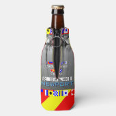 Grüße Neuport RI Nautic Flags personalisiert Flaschenkühler (Flasche Rückseite)