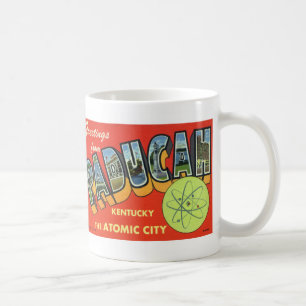 Grüße Paducah von der Vintagen Postkarten-Tasse Kaffeetasse