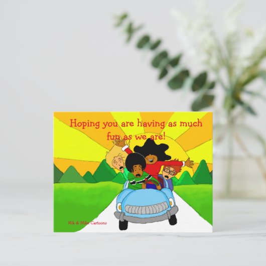 Grüße Postkarte (Stehend Vorderseite)