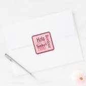 Grüße Rosa Aufkleber (Umschlag)