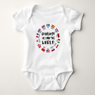 Grüße rund um die Welt, Hallo in allen Sprachen Baby Strampler
