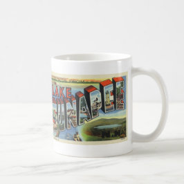 Grüße See Sunapee von der Vintagen Kaffeetasse